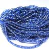 Natural Blue Kyanite Good Quality Faceted Roundel Beads Sold per 8 inches strand & Sizes from 3.5mm to 6mm approx. Kyanite is the stone of peaceful alignment. Kyanite never needs clearing as it does not absorb negative energy. Kyanite has been used as a semiprecious gemstone, which may display cats eye chatoyancy. 